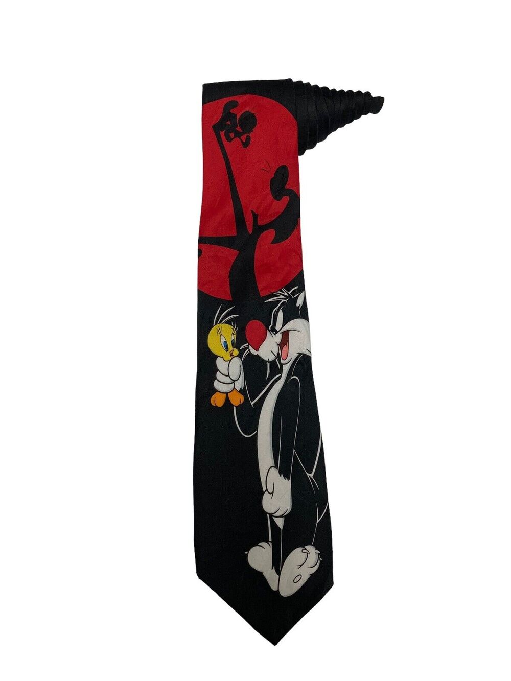 Looney Tunes Mania Sylvester Tweety Cartoon Vintage Novelty Necktie Polyester